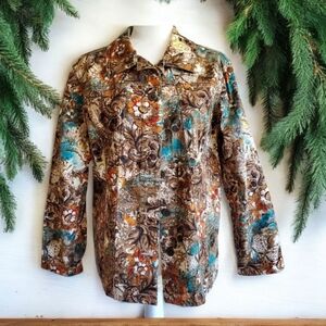 Additions by Chico Floral Multicolored Jacket size 12